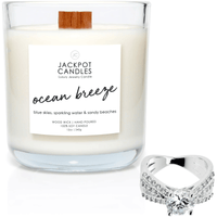 Jackpot Candles Ocean Breeze Candle with Ring Inside (Surprise Jewelry Valued at $15 to $5,000) Ring Size 6 EasyOptionXY LLC