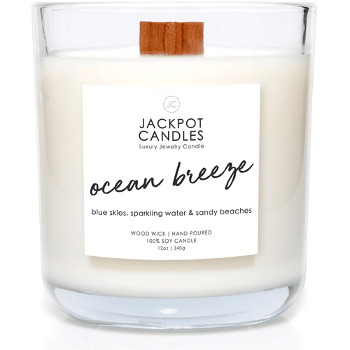 Jackpot Candles Ocean Breeze Candle with Ring Inside (Surprise Jewelry Valued at $15 to $5,000) Ring Size 6 EasyOptionXY LLC