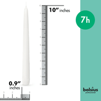 Bolsius White Taper Candles 10 Inch- 100 Pack Burn Time 7 H r Home D¨¦cor Church Candles EasyOptionXY LLC