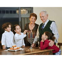 Traditional Classic Geometric H anukkah Menorah 9" Silver Plated C hanukah Candle Minorah Fits Standard Hanukah Candles by Zion J udaica EasyOptionXY LLC