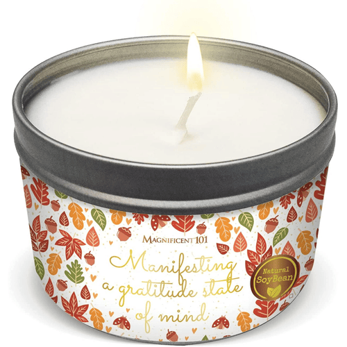 Magnificent 101 MANIFESTING A Gratitude State of Mind Tin Candle 6oz EasyOptionXY LLC