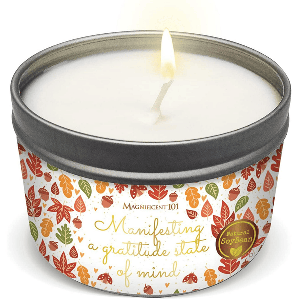 Magnificent 101 MANIFESTING A Gratitude State of Mind Tin Candle 6oz EasyOptionXY LLC