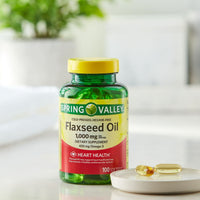 Spring Valley Flaxseed Oil Softgels Dietary Supplement; 1; 000 mg; 100 Count EasyOptionXY LLC