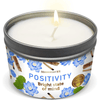 Magnificent 101 Positivity Aromatherapy Candle in 6-oz. Tin Holder: 100% Natural Soy Wax With Palo Santo & Lotus Flower Essential Oils and Pure Sage Leaves; for Intention Setting & Energy Cleansing EasyOptionXY LLC