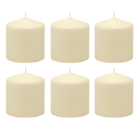 Stonebriar 3" x 3" Unscented 1-Wick Ivory Pillar Candles, 6 Pack EasyOptionXY LLC