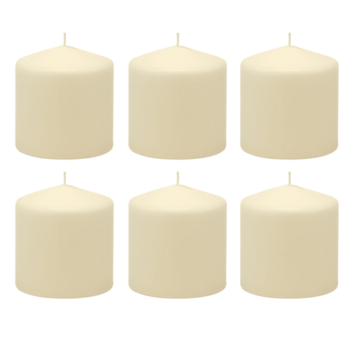 Stonebriar 3" x 3" Unscented 1-Wick Ivory Pillar Candles, 6 Pack EasyOptionXY LLC