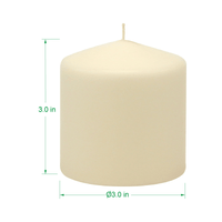 Stonebriar 3" x 3" Unscented 1-Wick Ivory Pillar Candles, 6 Pack EasyOptionXY LLC