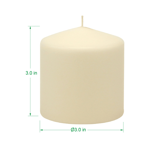 Stonebriar 3" x 3" Unscented 1-Wick Ivory Pillar Candles, 6 Pack EasyOptionXY LLC