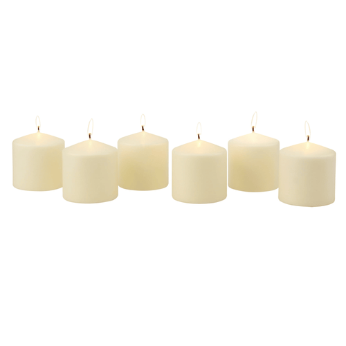 Stonebriar 3" x 3" Unscented 1-Wick Ivory Pillar Candles, 6 Pack EasyOptionXY LLC