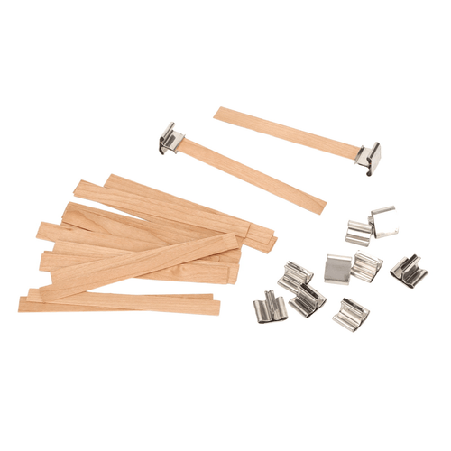 Wood Candle Wicks, Safe Eco Friendly Handcraft DIY Simple Operation Smokeless Wooden Candle Wicks Wood Log For DIY Candle Making EasyOptionXY LLC