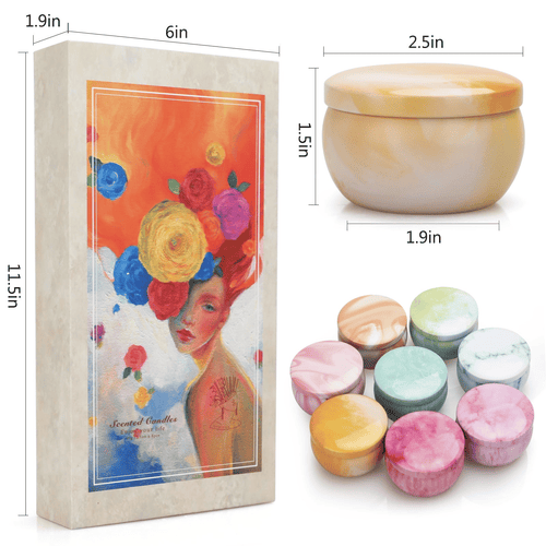 Scented Candle Gifts 8 Pack Aromatherapy Candle Sets Soy Candle for for Christmas Day, Birthday, Mothers Day, Valentine's Day, Anniversary EasyOptionXY LLC