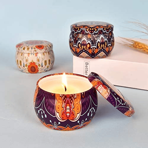 YIWER 4PCS Scented Candles Aromatherapy Soy Candles Gift Set for Womem:100% Natural Soy Candles 4.4 oz 100 hours Strongly Fragrance Stress Relief for Birthday Anniversary EasyOptionXY LLC