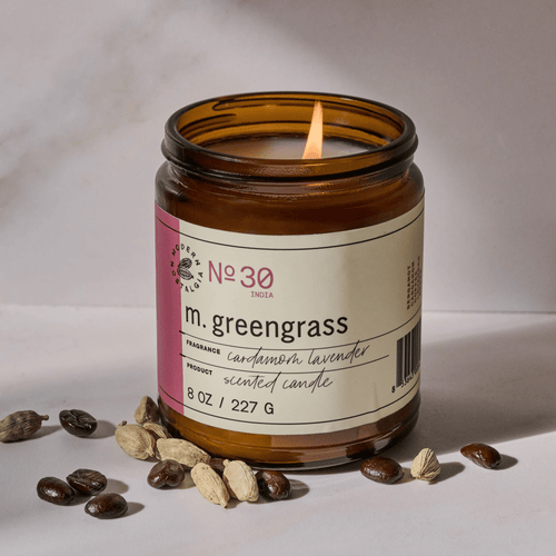 M. GREENGRASS 8 OZ JAR CANDLE - CARDAMOM LAVENDER EasyOptionXY LLC