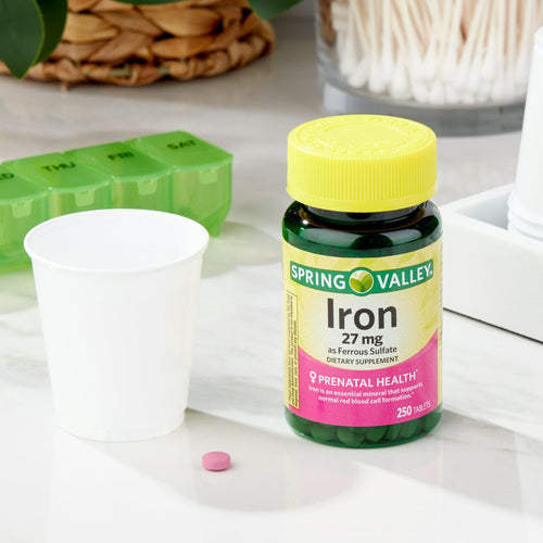 Spring Valley Iron as Ferrous Sulfate Tablets Dietary Supplement; 27 mg; 250 Count EasyOptionXY LLC
