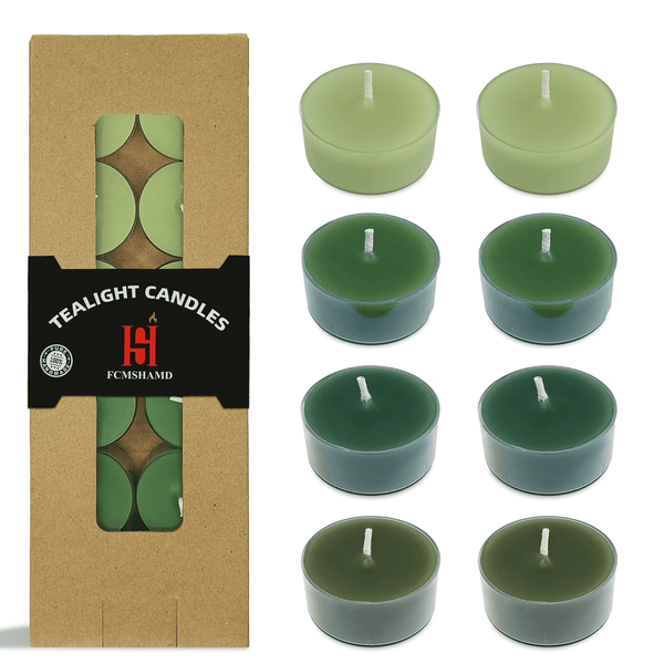 Scented Tealight Candles, Clear Cup Cedar Aroma Tea Lights Candles, 24 Pack Colored Tealights Candle, 6-7 Hour Burn Time Tea Candles for Party, Decor, Spa, S habbat EasyOptionXY LLC