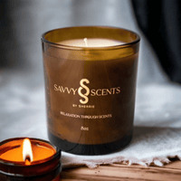 Savvy Scents by Sherrie, Fig & Cinnamon, Soy Blended Candle, Premium Aromatherapy, 8 ounces EasyOptionXY LLC