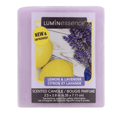 Luminessence Scented Pillar Candle, Lemon & Lavender, Plum, 1-Pack EasyOptionXY LLC