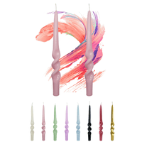 FCMSHAMD 10 inch Spiral Taper Candle Sticks Unscented Pink Pack of 2 EasyOptionXY LLC