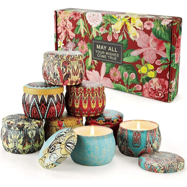 Scented Candle Gift Set, 8 Pack Soy Candles Set Candle Gift for Mother's Day, Valentine's Day, Birthday Gifts Vanilla YFYTRE EasyOptionXY LLC