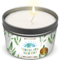 Magnificent 101 Pure White Sage Collective Aromatherapy Candle | 6 Oz - 35-Hour Burn | Made of 100% Soy Wax & Herbs | Ideal for Meditation, House Energy Cleansing & Manifestation EasyOptionXY LLC