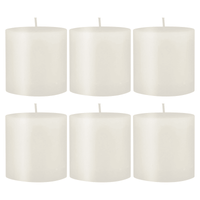 Stonebriar Unscented 3" x 3" 1-Wick White Pillar Candles, 6 Pack EasyOptionXY LLC