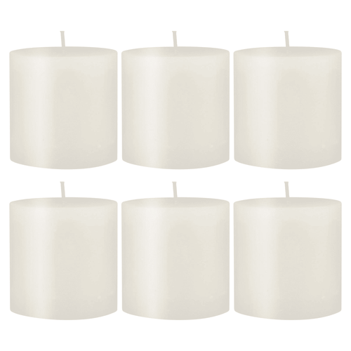 Stonebriar Unscented 3" x 3" 1-Wick White Pillar Candles, 6 Pack EasyOptionXY LLC