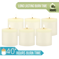 Stonebriar Unscented 3" x 3" 1-Wick White Pillar Candles, 6 Pack EasyOptionXY LLC