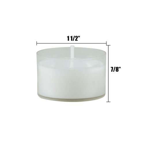 Stonebriar Unscented Long Burning Clear Cup Tealight Candles with 6-7 Hour Burn Time, 96 Pack, White EasyOptionXY LLC