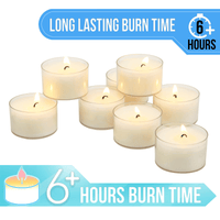 Stonebriar Unscented Long Burning Clear Cup Tealight Candles with 6-7 Hour Burn Time, 96 Pack, White EasyOptionXY LLC