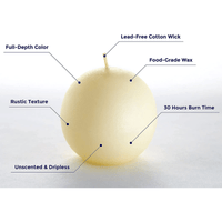 Set of 3 Sphere Ball Candles EasyOptionXY LLC