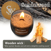 Sandalwood Scented Candles for Home-Jar candles 7.9 oz - Wooden Wick Candle-Candles Gift for Women -Aromatherapy candles EasyOptionXY LLC