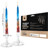 Zion J udaica Artistic S habbat Candles 5.5 Inch Tall Hand Crafted 12 Pack for Weddings, Anniversary, Holidays, Celebration, Home D¨¦cor Mother Day Gift Valentines Candle Burns 2.5 Hours Dusk Reflection EasyOptionXY LLC