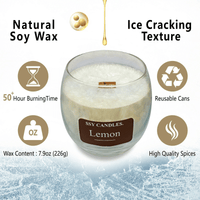 FCMSHAMD Lemon Fresh Scented Candle - High-Quality Soy Wax, Natural Aromatherapy Essential Oil, Beech Wood Lid - 7.9oz EasyOptionXY LLC