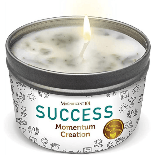 Magnificent 101 Long Lasting Momentum Creation Candle for Success | 6 Oz - 35 Hour Burn | Sage, Bergamot & Sandalwood Scented Soy Wax Candle For House Energy Cleansing & Manifestation EasyOptionXY LLC
