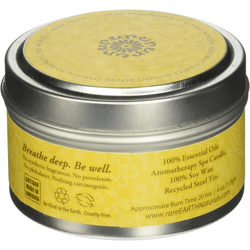 rareEarth rareESSENCE Candle, 4 OZ, Yellow, 4 Ounce EasyOptionXY LLC