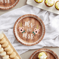 Serves 24 Mr and Mrs Bridal Shower Plates, Napkins, Cups, and Cutlery, Wedding Decorations, Engagement Party Supplies (144 Pieces) EasyOptionXY LLC