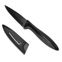 Chef Craft Premium Paring Knife with Sheath, 3 inch Blade 8 inches in Length, Black EasyOptionXY LLC