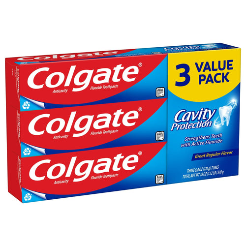 Colgate Cavity Protection Toothpaste; Great Regular Flavor; 6 oz; 3 Pack EasyOptionXY LLC