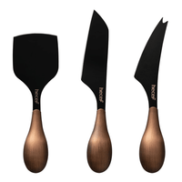 3pcs hecef Cheese Knife Set Retro Design Bronze Grain Multipurpose Stainless Steel Cheese Cutter Slicer with Gift Box EasyOptionXY LLC