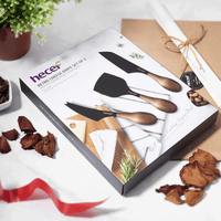 3pcs hecef Cheese Knife Set Retro Design Bronze Grain Multipurpose Stainless Steel Cheese Cutter Slicer with Gift Box EasyOptionXY LLC