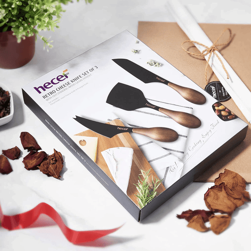 3pcs hecef Cheese Knife Set Retro Design Bronze Grain Multipurpose Stainless Steel Cheese Cutter Slicer with Gift Box EasyOptionXY LLC