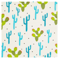 144-Pieces of Cactus Party Supplies with Succulent Plates, Napkins, Cups and Cutlery for Fiesta Party Celebration, Birthday, Taco Baby Shower Decorations (Serves 24) EasyOptionXY LLC