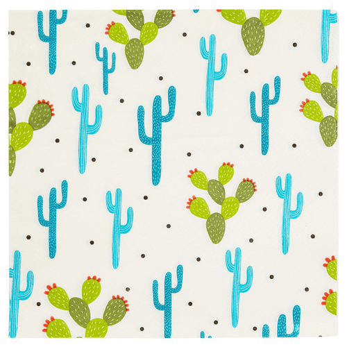 144-Pieces of Cactus Party Supplies with Succulent Plates, Napkins, Cups and Cutlery for Fiesta Party Celebration, Birthday, Taco Baby Shower Decorations (Serves 24) EasyOptionXY LLC