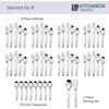 Boston Warehouse Kitchinox Chalet Stainless Steel Flatware Set, 50 Piece (69029) EasyOptionXY LLC