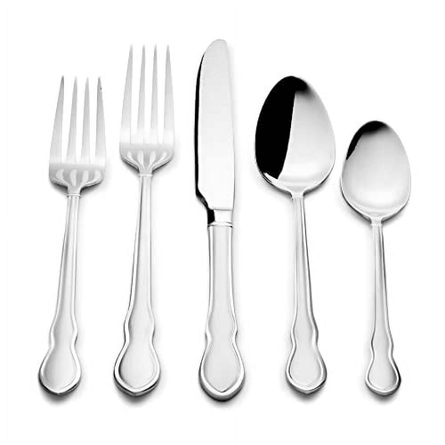 Boston Warehouse Kitchinox Evelyn Frost, 20-Piece Stainless Steel Silverware Set (76437) EasyOptionXY LLC
