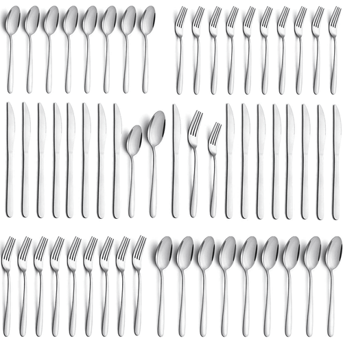 Bestdin Silverware Set, 40 Pieces Stainless Steel Flatware Set for 8, Include Fork Knife Spoon Set, Mirror Polished, Dishwasher Safe, Cutlery Set for Home Kitchen Restaurant Hotel EasyOptionXY LLC