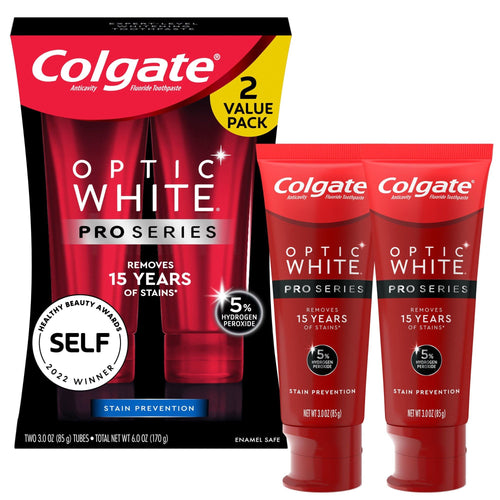 Colgate Optic White Pro Series Whitening Toothpaste; Stain Prevention; 3 oz Tube; 2 Pack EasyOptionXY LLC