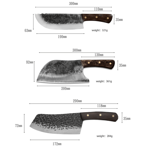 12pcs Butcher Knife Set Hand Forged chef knife Boning Knife With Sheath High Carbon Steel Carving Knife Fish Knife Chef Knife For Kitchen, Camping, BBQ EasyOptionXY LLC