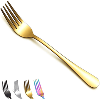ReaNea Gold Dinner Forks 12 Pieces Stainless Steel 8.17" Fork Wedding Silverware Set EasyOptionXY LLC