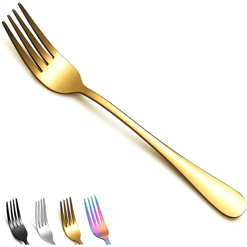 ReaNea Gold Dinner Forks 12 Pieces Stainless Steel 8.17" Fork Wedding Silverware Set EasyOptionXY LLC